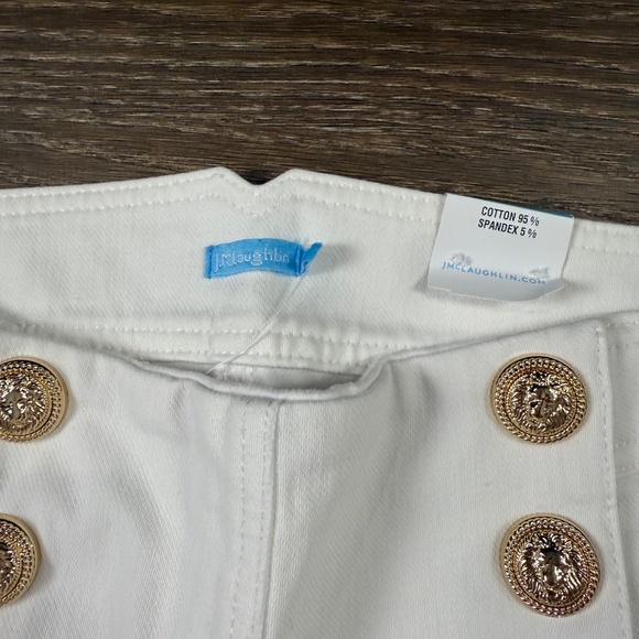 J. McLaughlin Hastings Jeans White Sz 12 NWT Sailor High Waist Summer Denim - Picture 8 of 16